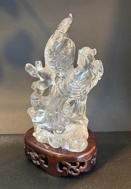 Birds (phoenix) on a rock crystal tree branch - China 19th century -
H 19cm